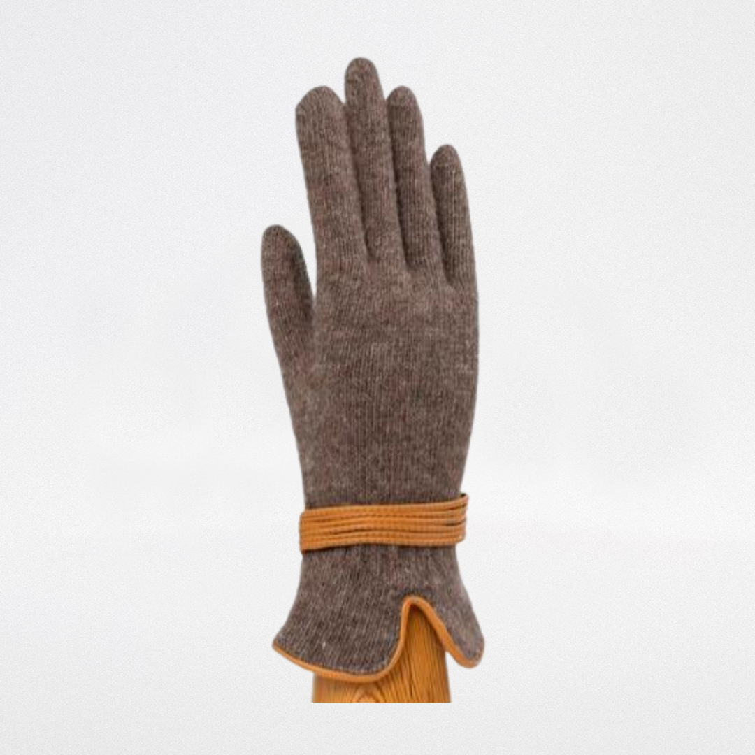 Guante Angorina con 6 tiras de piel