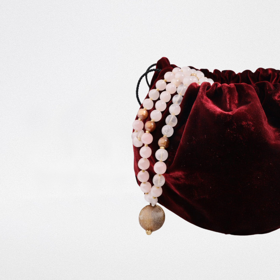 Borsetta da sera in velluto bordeaux