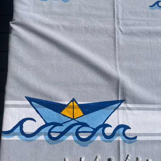 Telo mare o pareo Barchette di carta