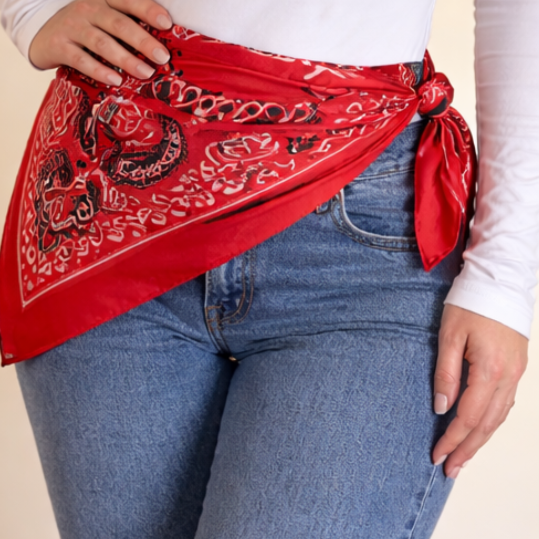 Silk bandana scarf