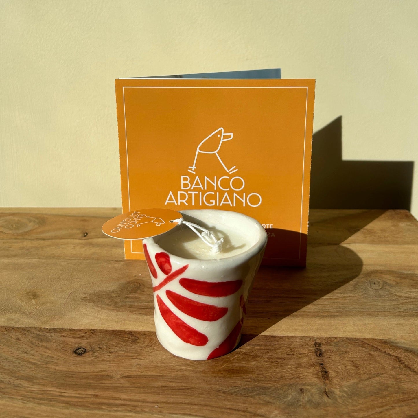 Vela de cera ecológica Banco Artigiano Pinceladas