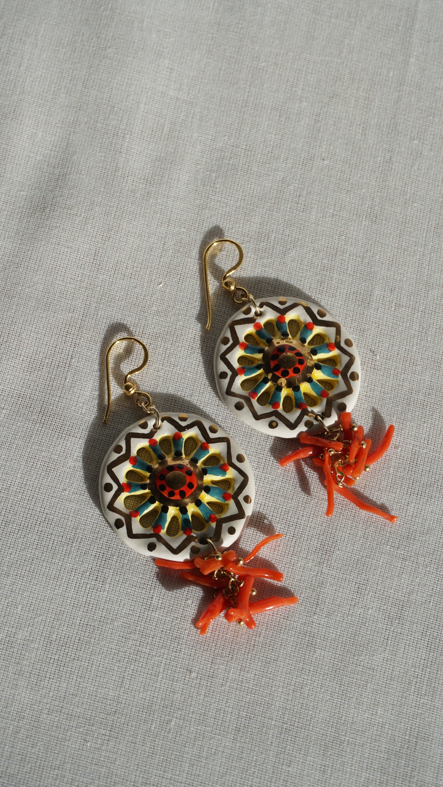 Orecchini in ceramica Ruota Siciliana