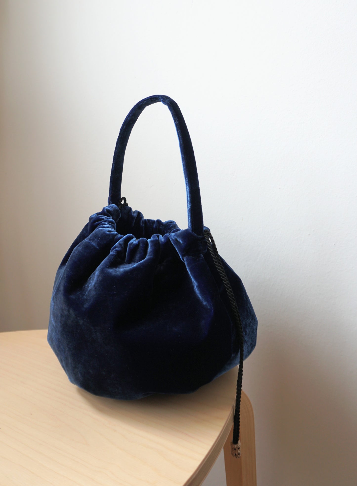 Bolso Bombonera de terciopelo Azul