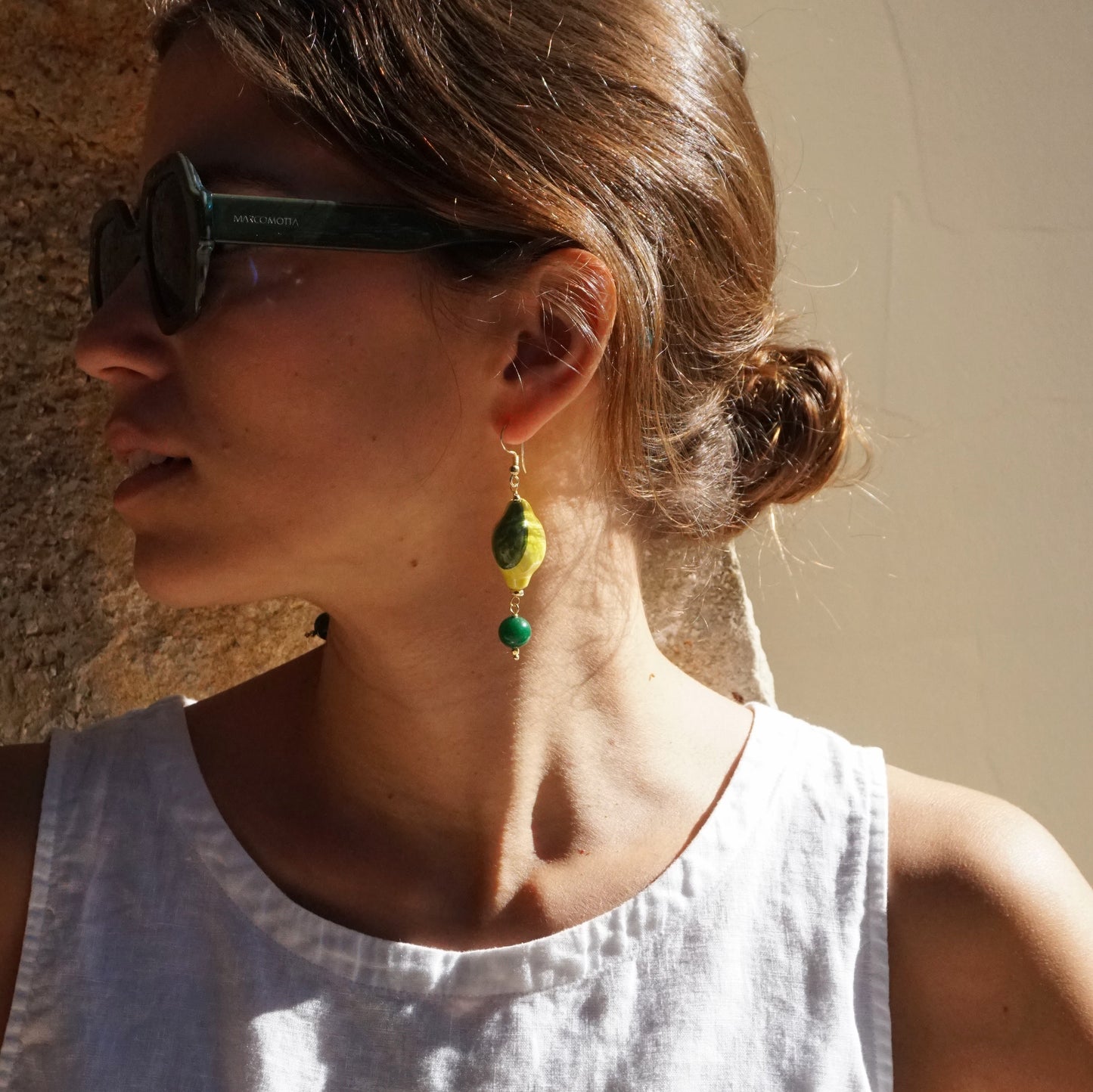 Pendientes de cerámica Limón