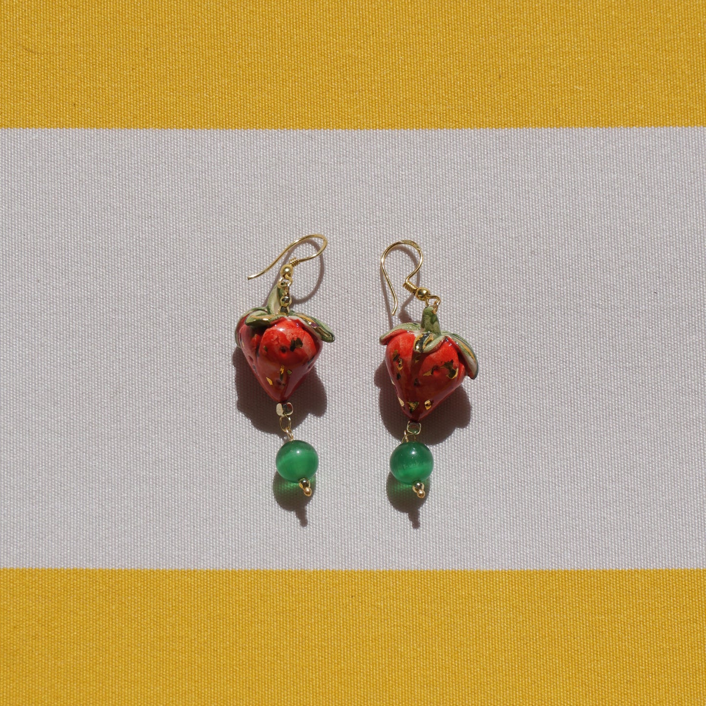 Pendientes de cerámica Fresas