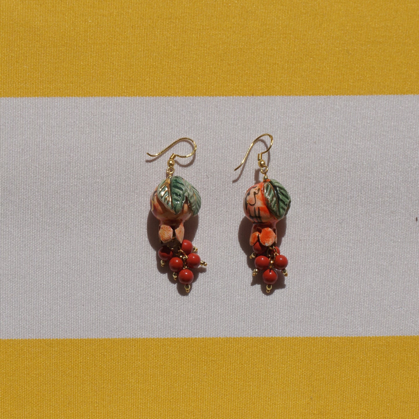Pendientes granada con perla