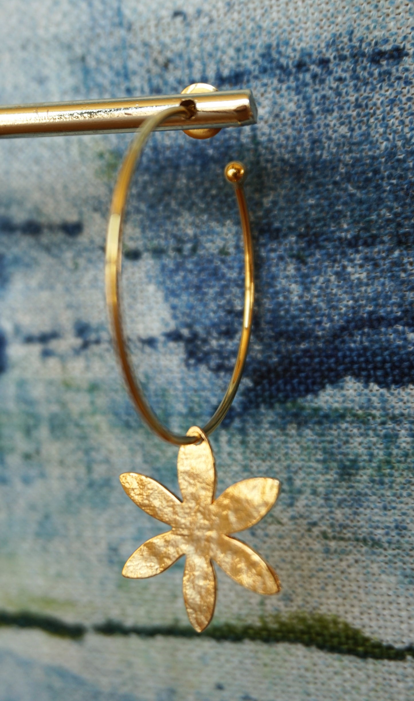 Orecchini Cerchi e fiore