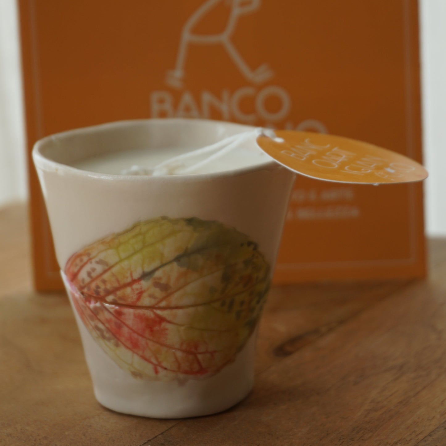 Vela de cera ecológica Banco Artigiano Hojas