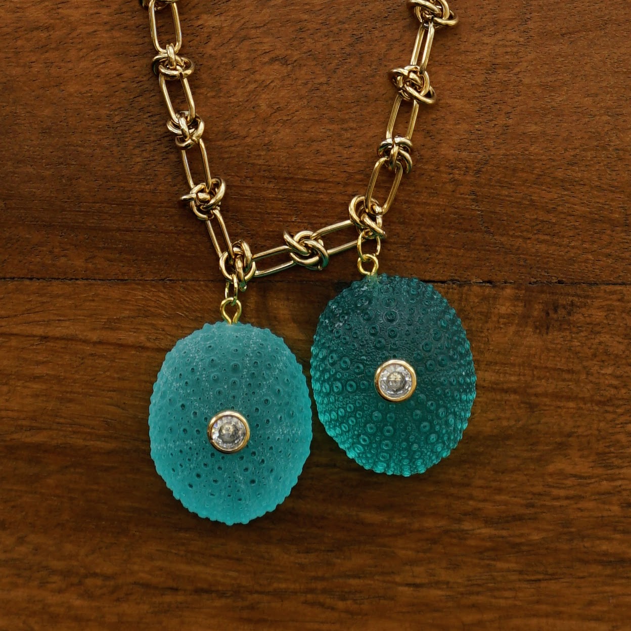 Necklace resin Sea urchins