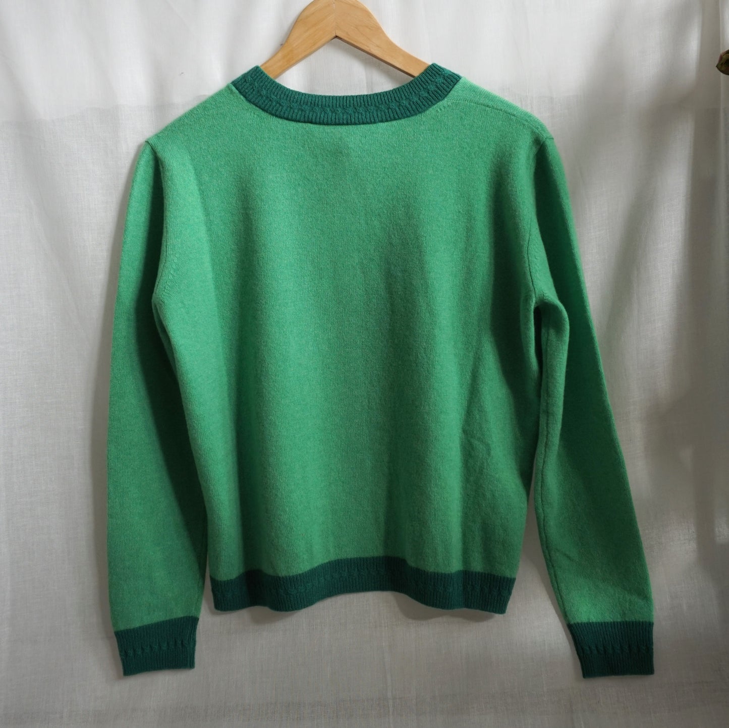 Suéter twinset cashmere verde Lorena Benatti