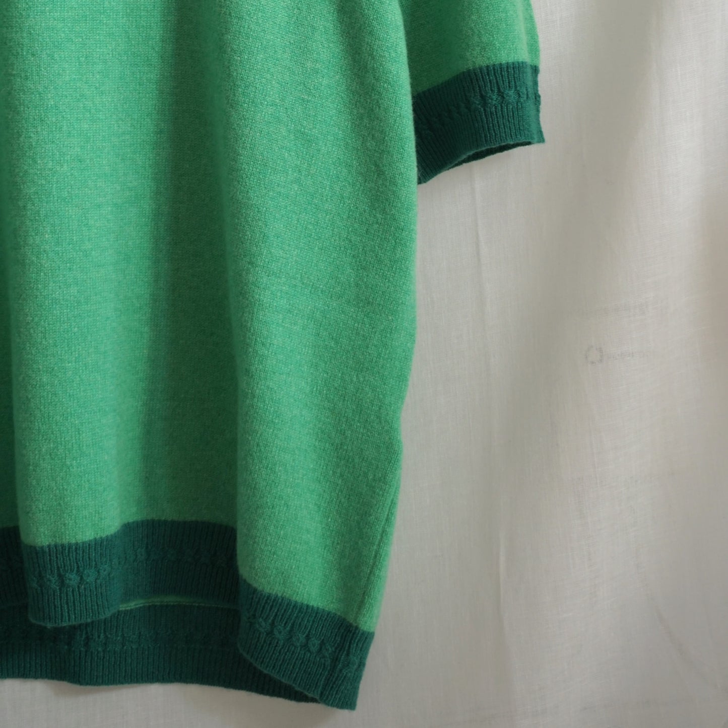 Suéter twinset cashmere verde Lorena Benatti