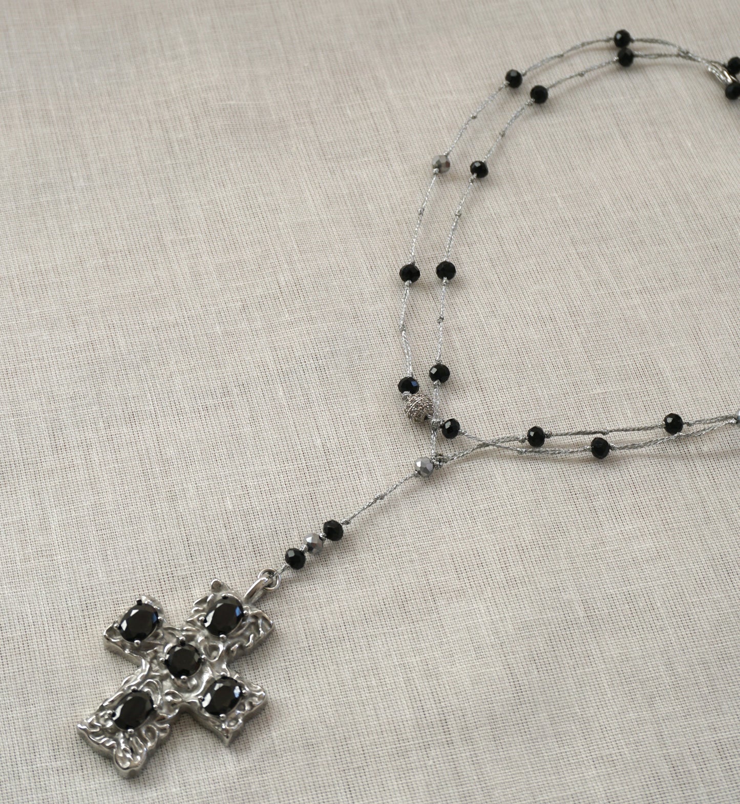 Cruz bizantina plateada