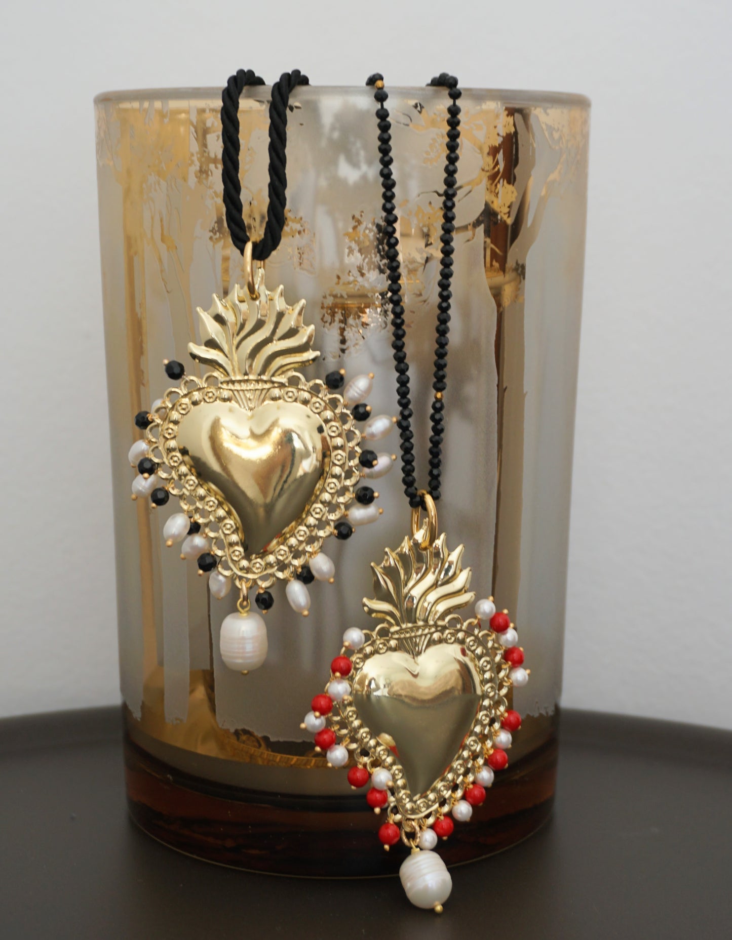 Colgante Cuore Sacro negro