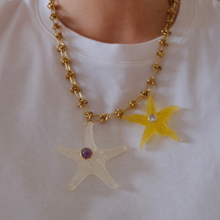 Collar Estrellas resina