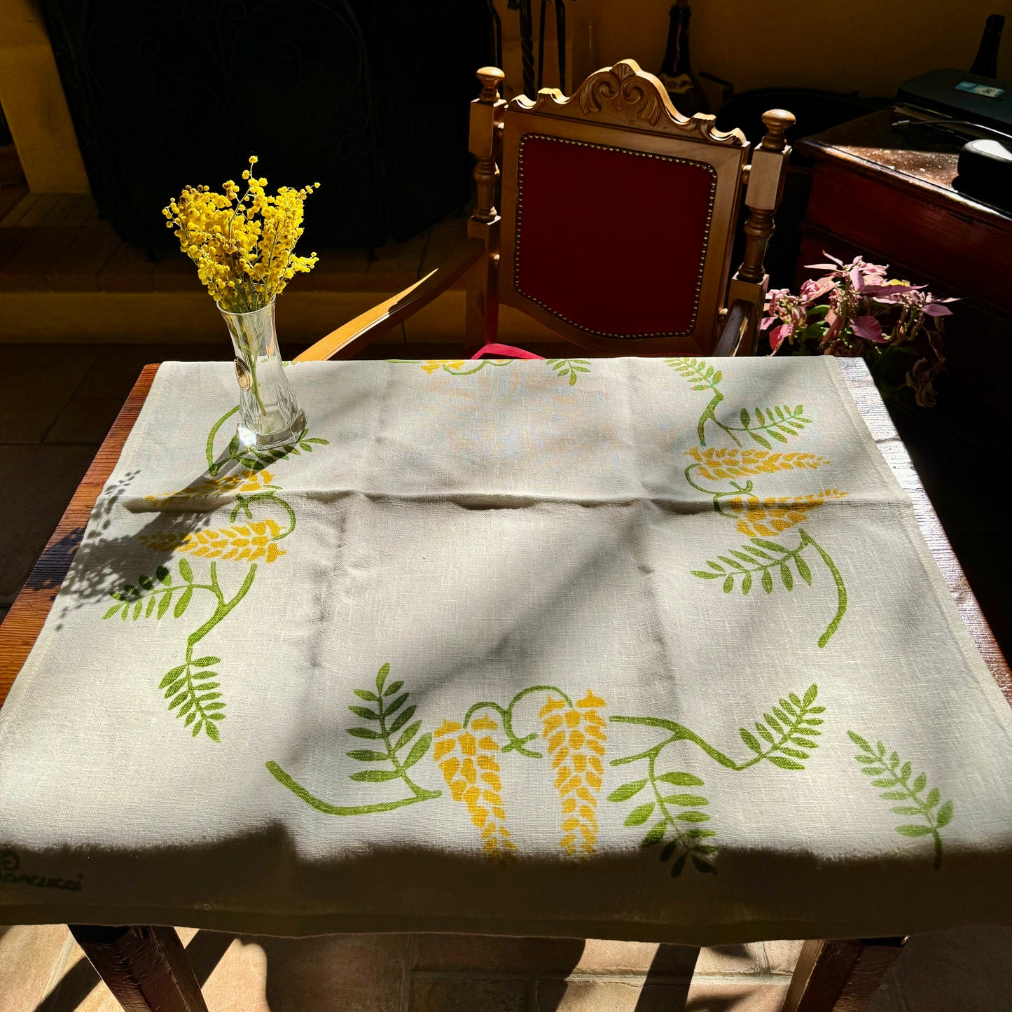 Paño de cocina Glicinia Amarilla