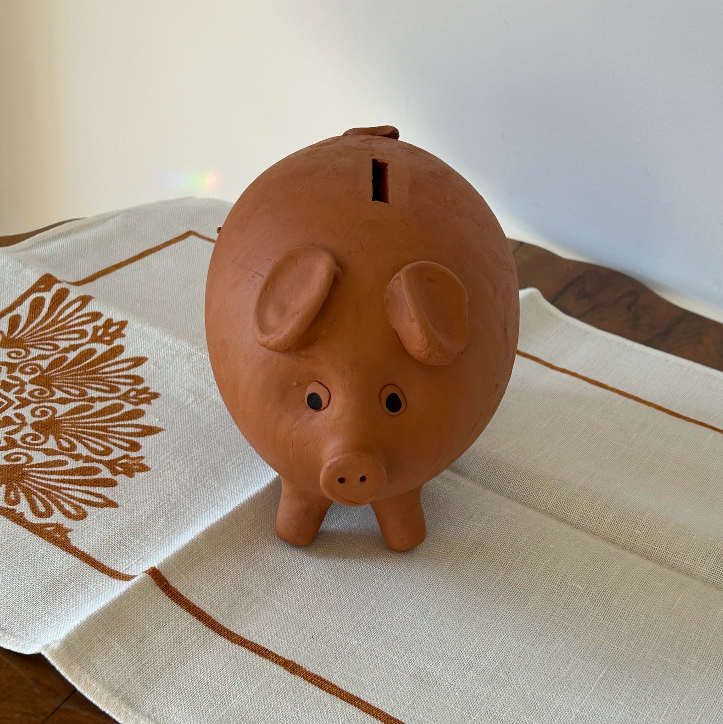 Hucha cerdito terracota