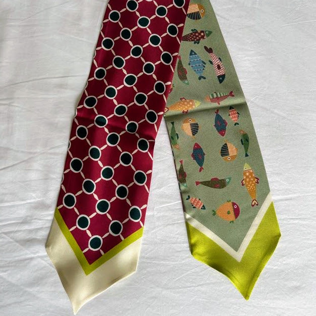 Twilly di seta corto pesci