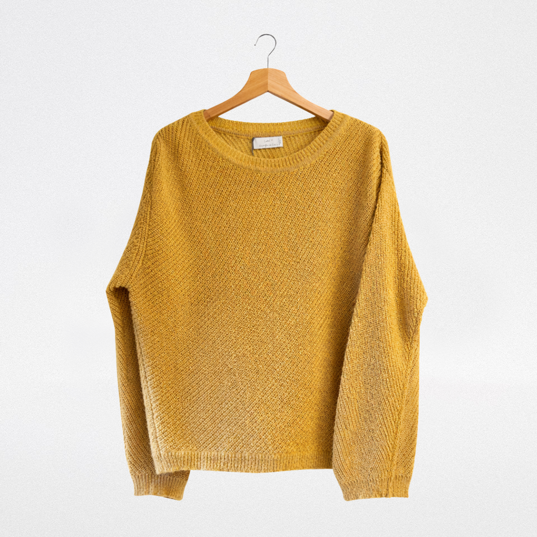 Suéter mostaza con alpaca