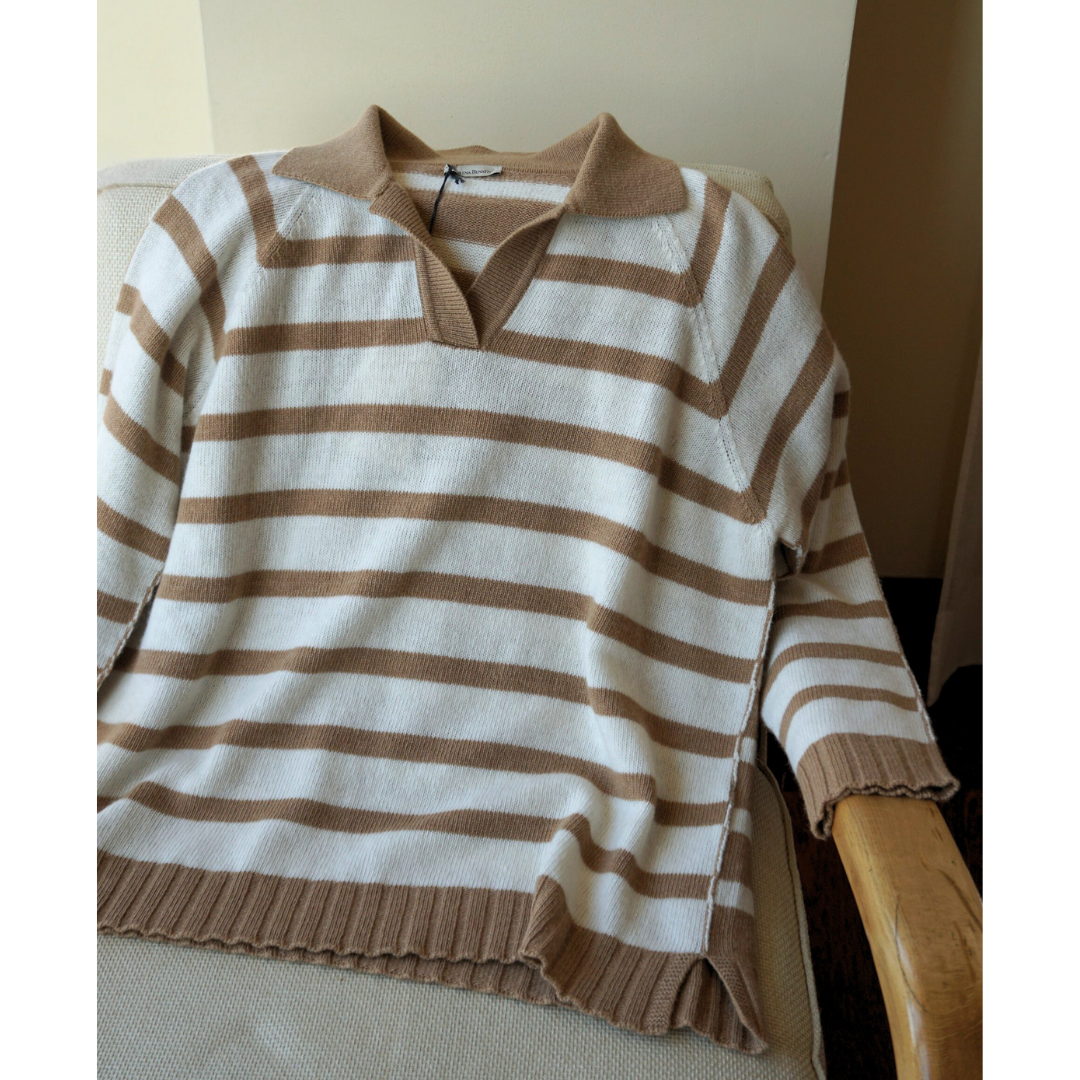 Maglia polo a righe
