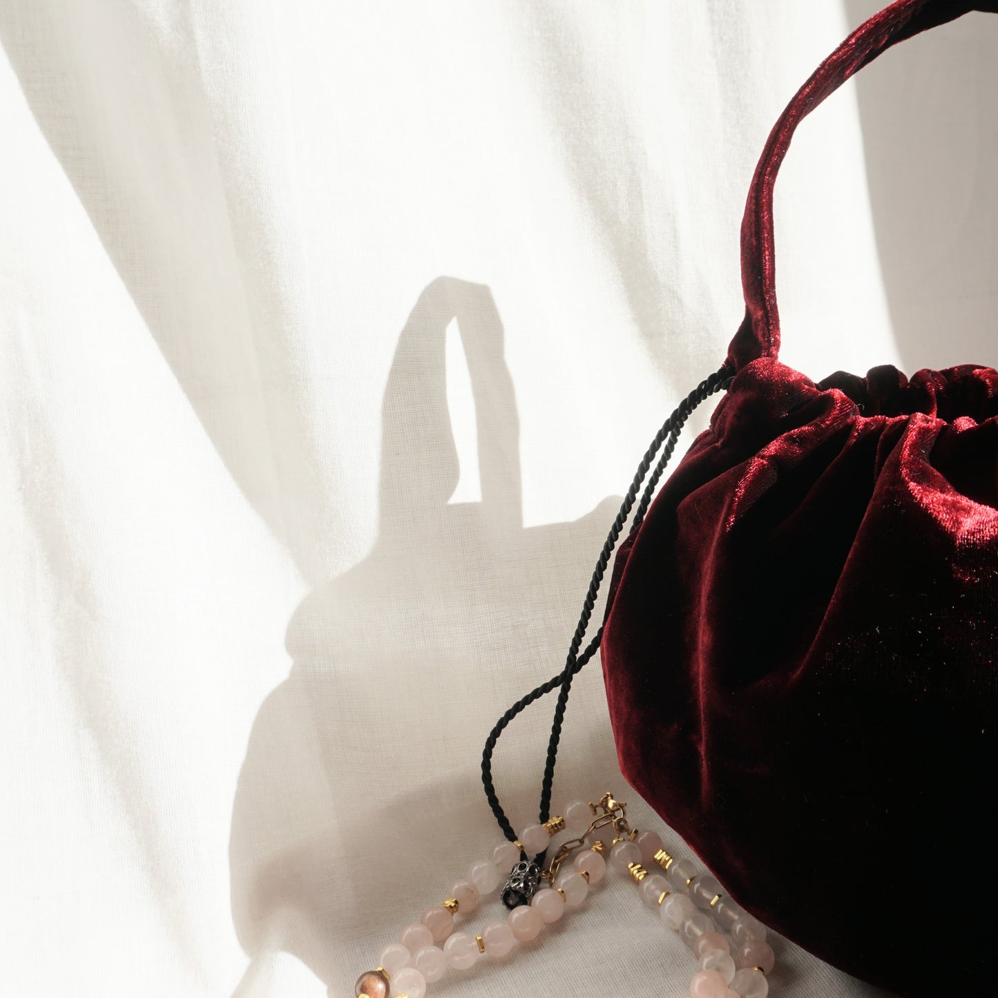 Bolso Bombonera de terciopelo Burdeos