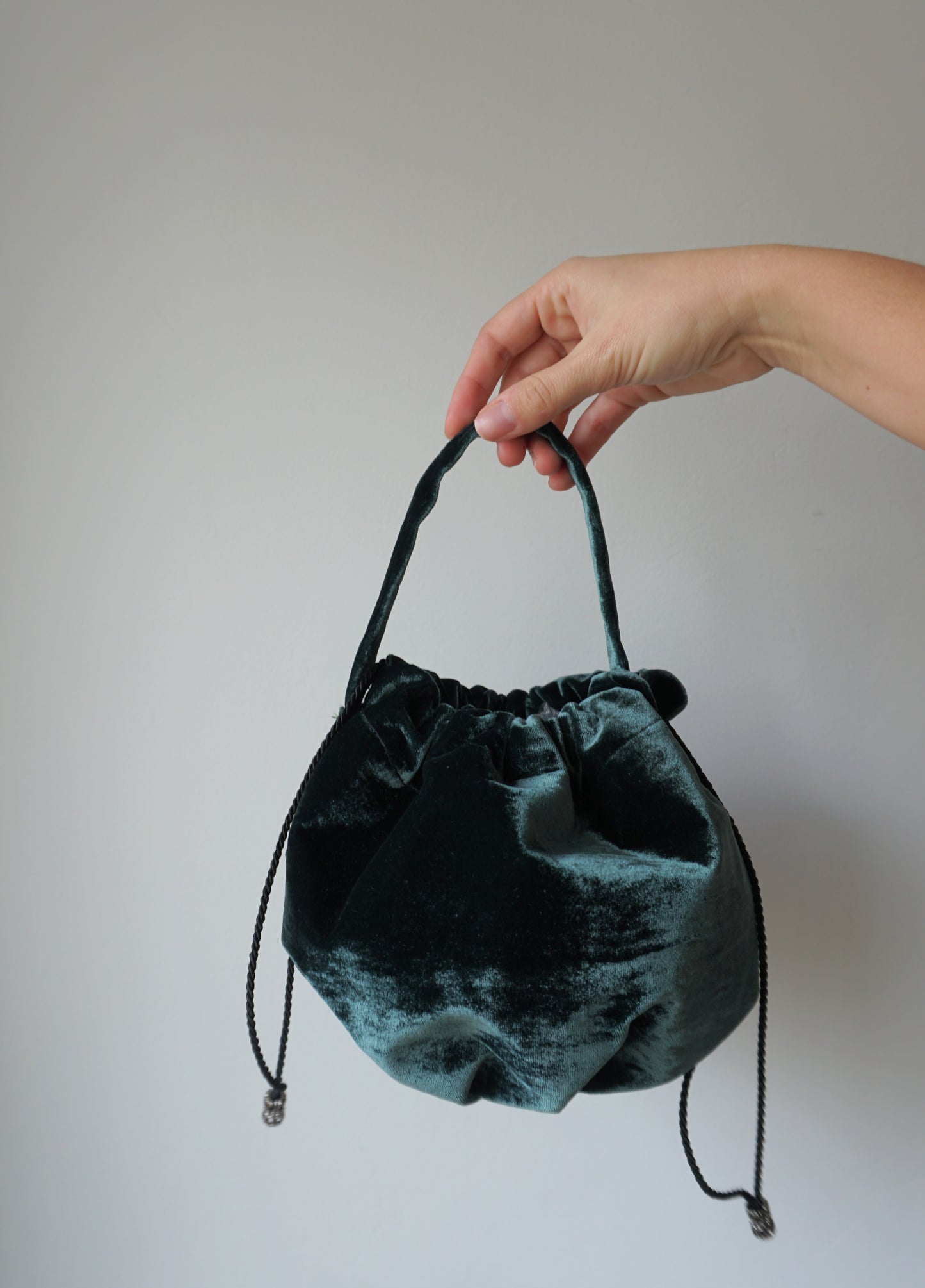 Bolso Bombonera de terciopelo Verde bosque