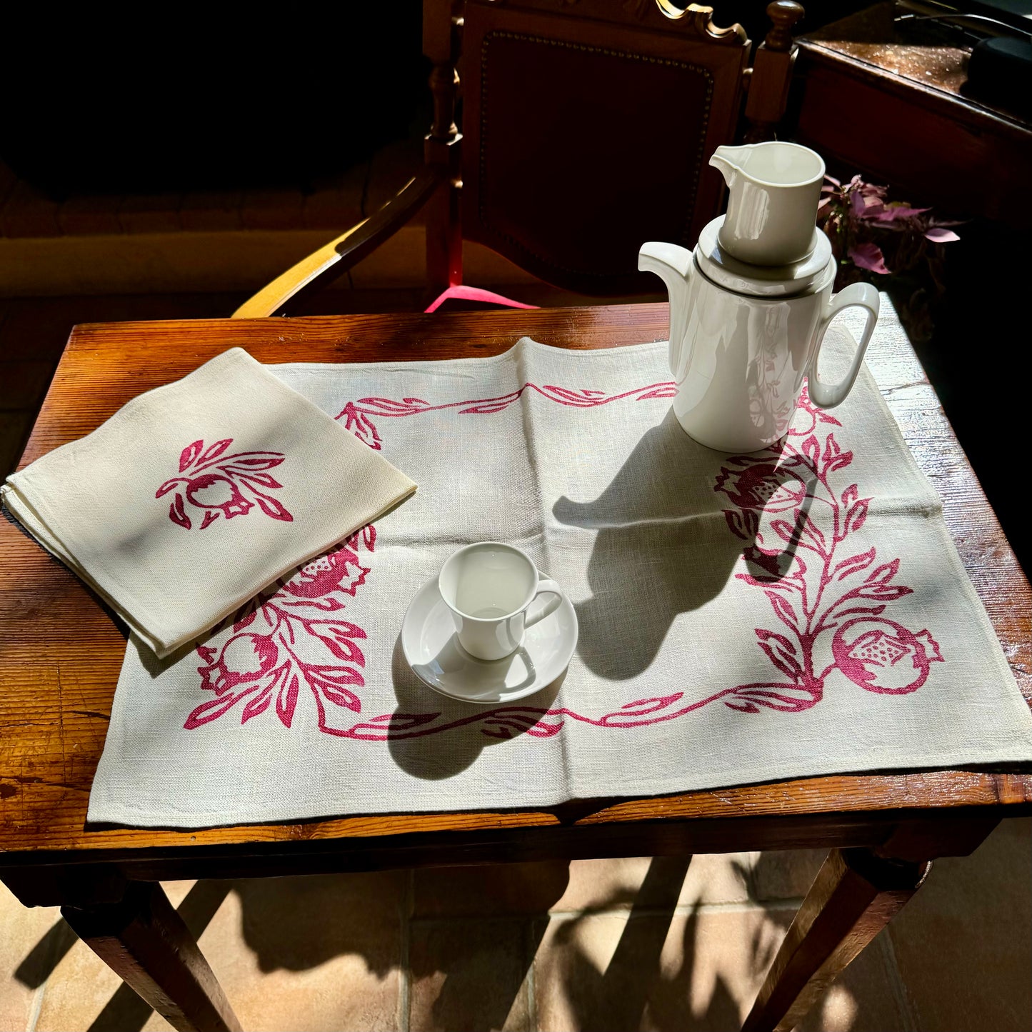 Mantel individual Granadas con servilleta
