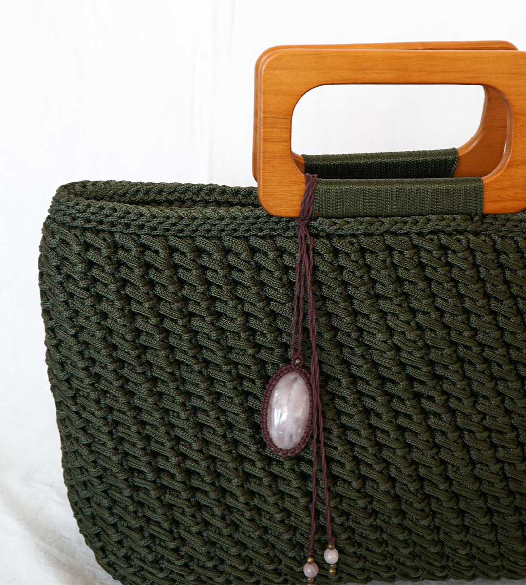 Bolso Bahía Verde Oliva Madera