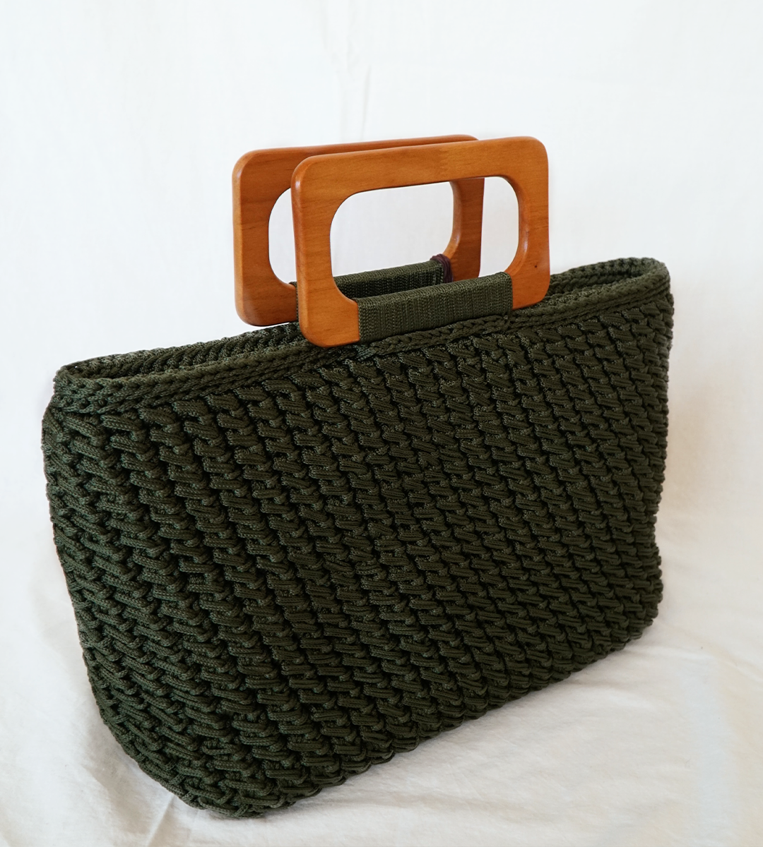 Bolso Bahía Verde Oliva Madera