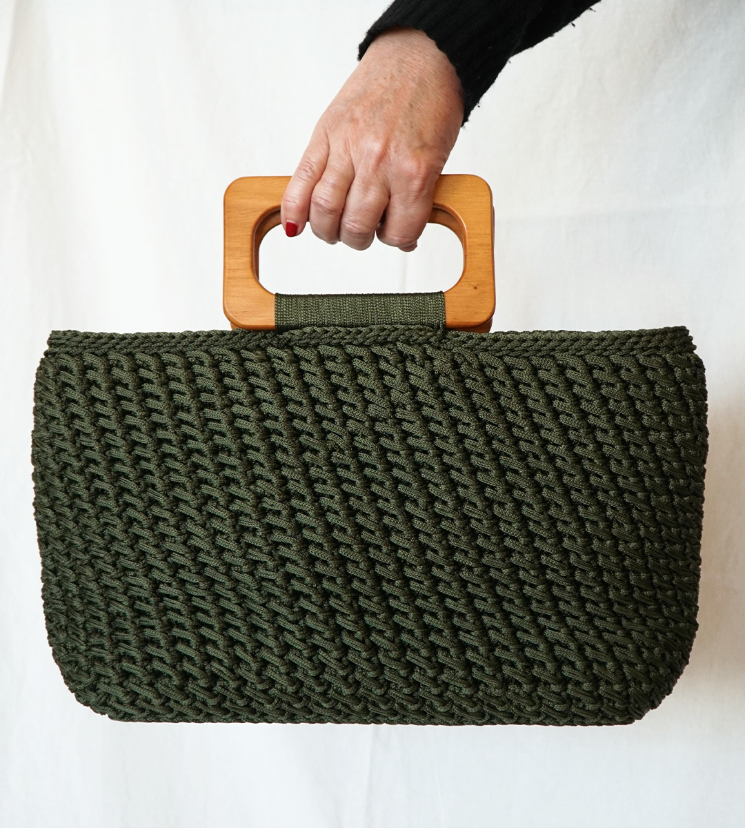 Bolso Bahía Verde Oliva Madera