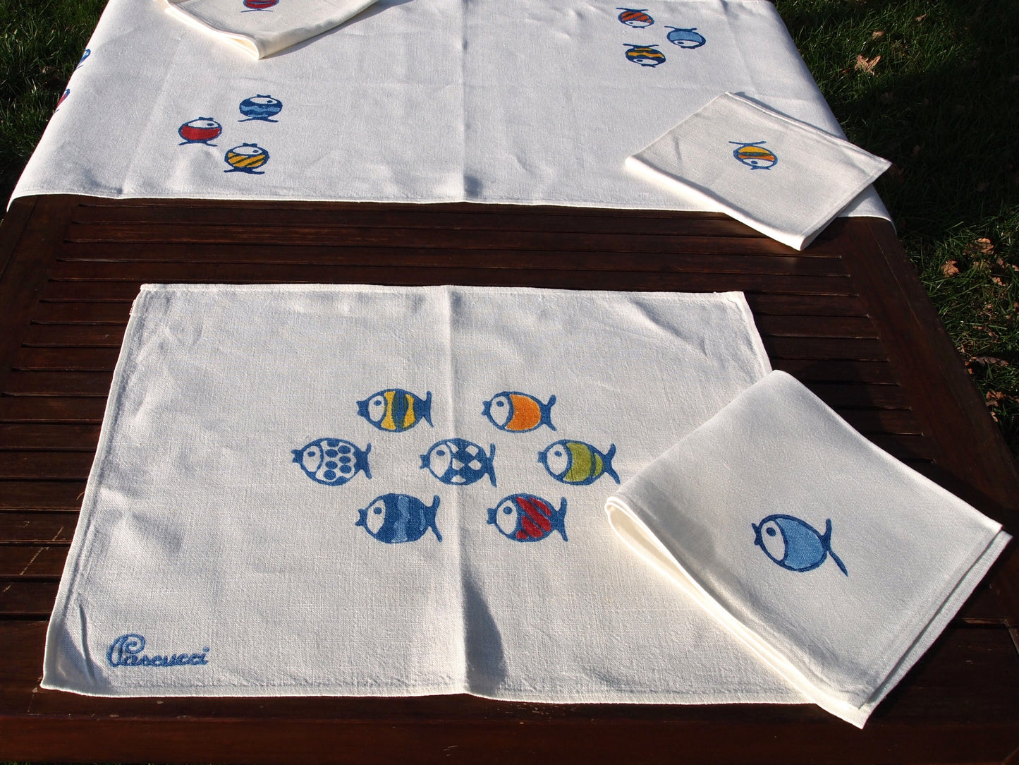 Mantel individual Pececitos con servilleta