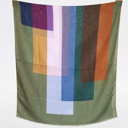 Maxi Wool Scarf Polka Dots