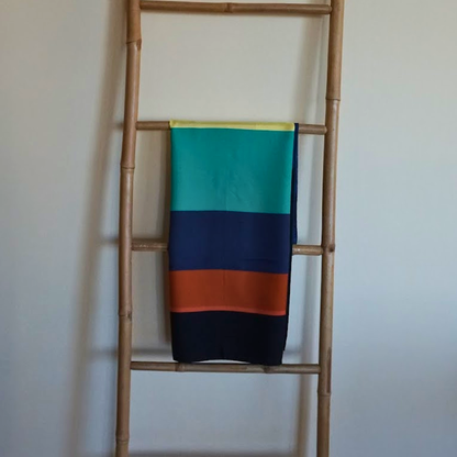 Geometric silk scarf