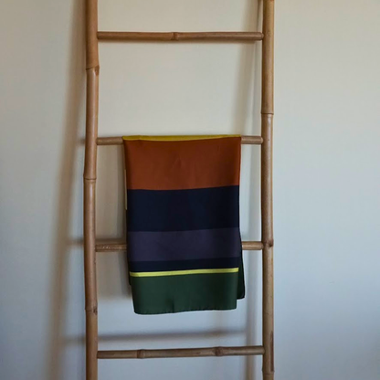 Geometric silk scarf