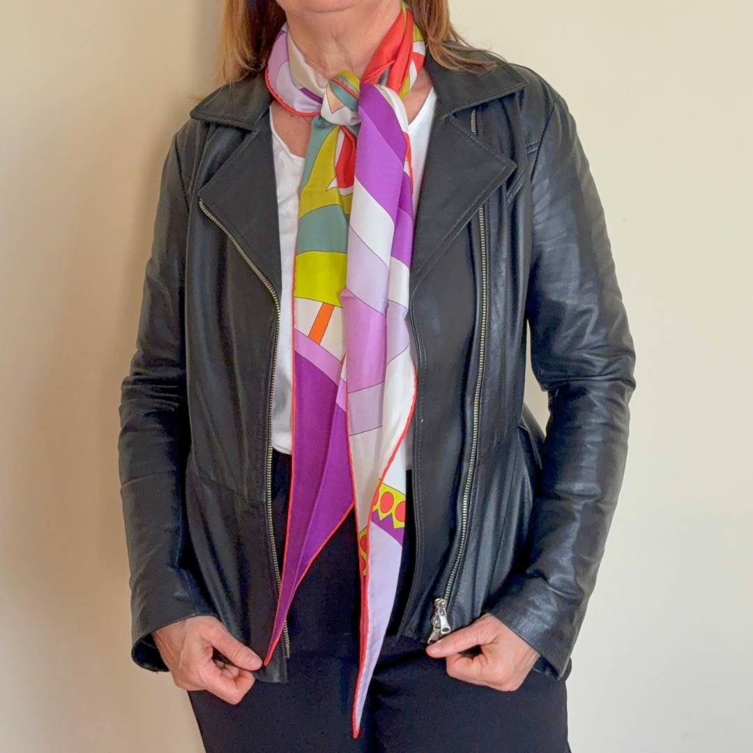 Kite silk twill scarf