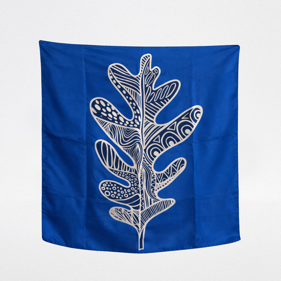 Foulard seta piccolo Foglia