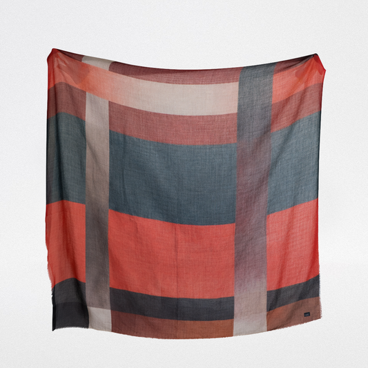 Fular de lana Cuadros Degradés