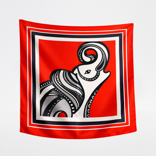 Mini pañuelo seda Elefante