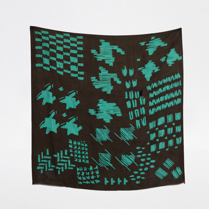 Maxi foulard lana Trazos