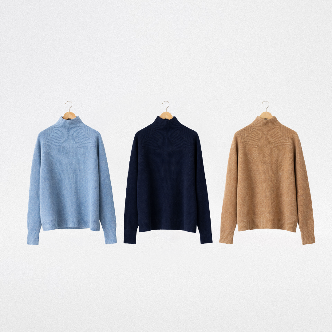 Jumper with funnel neck 