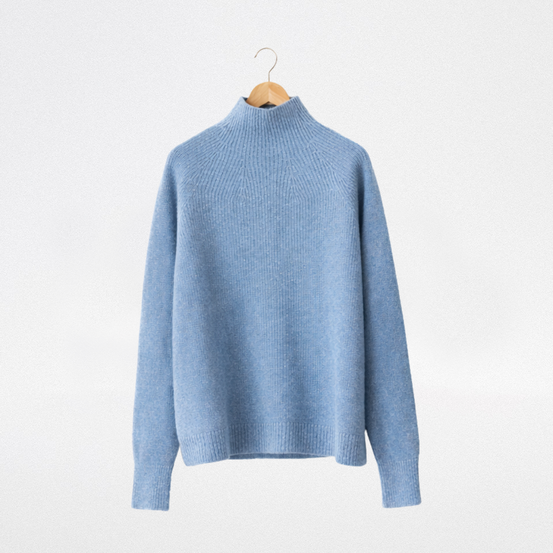 Jumper with funnel neck 