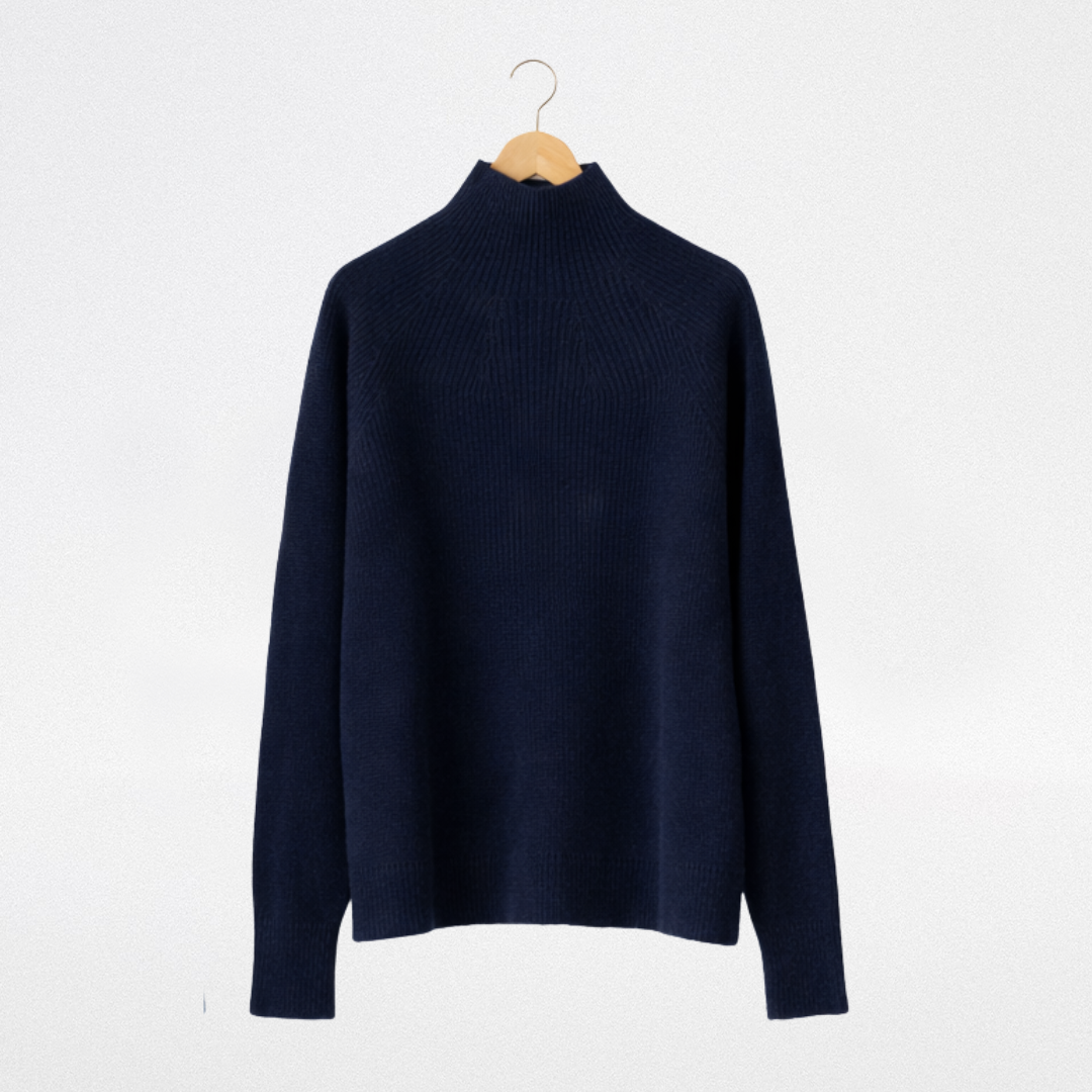 Jumper with funnel neck 