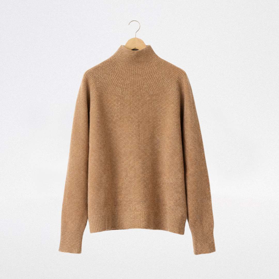 Jumper with funnel neck 