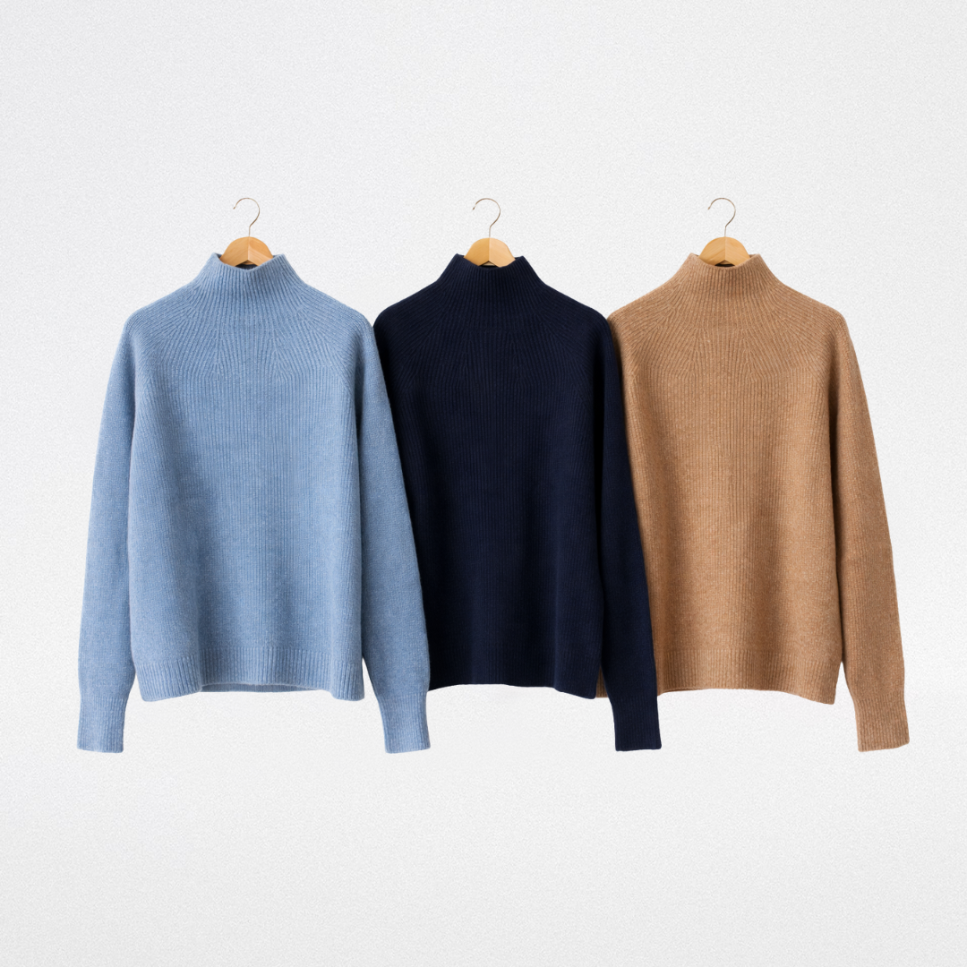 Jumper with funnel neck 