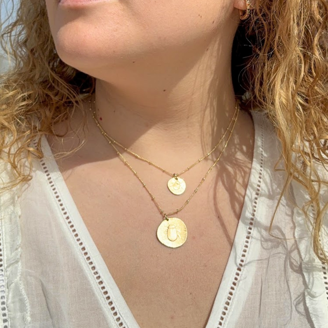 Collana Medaglia Scarabeo