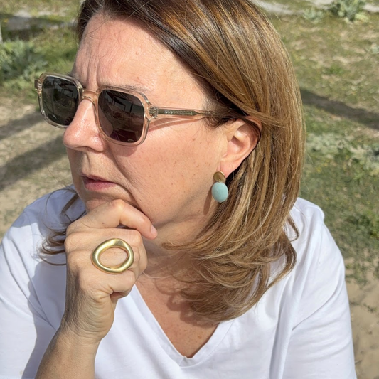 Pendientes piedra azul