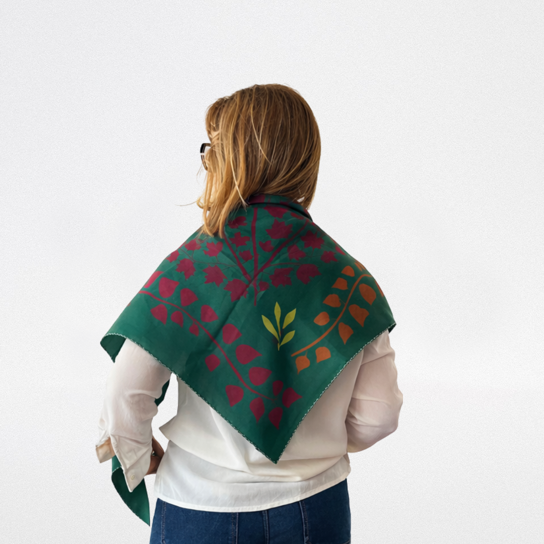 Pañuelo de seda Ramas