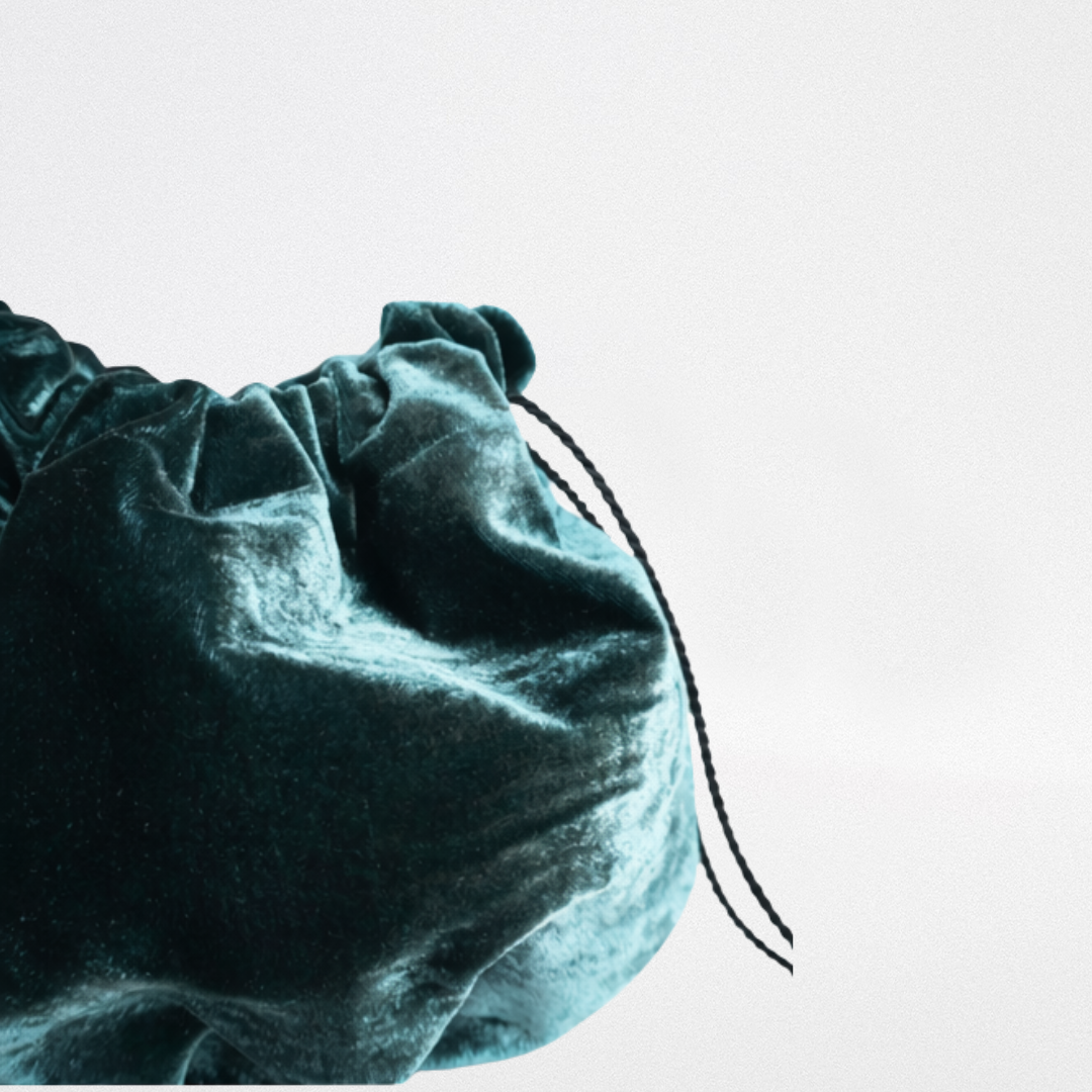 Borsetta da sera in velluto verde bosco