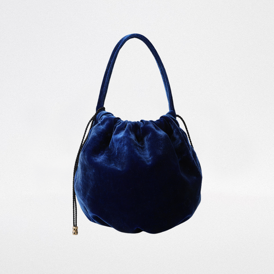 Borsetta da sera in velluto blu