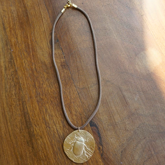 Beetle pendant necklace 