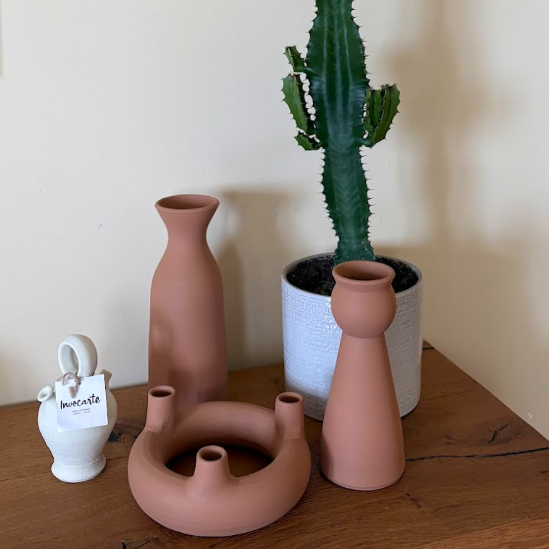 Portavelas Rotulis terracota